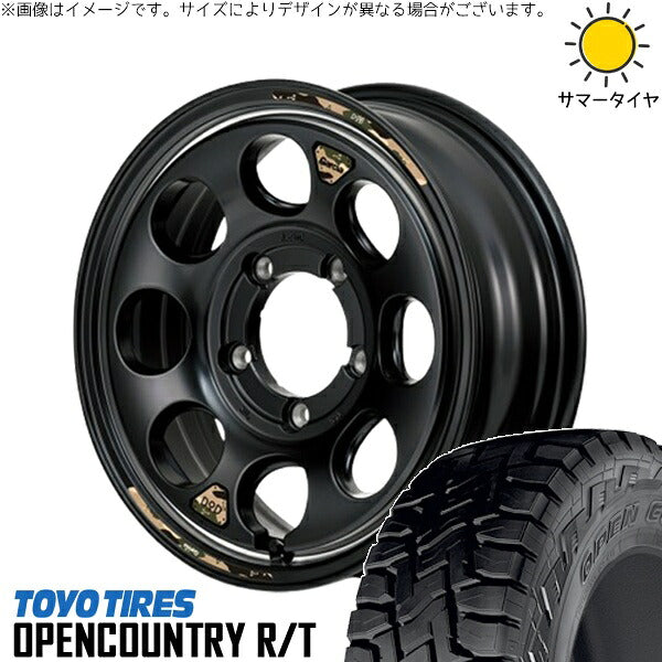 トーヨータイヤ オープンカントリー R/T 215/70R16 ＋ MIDホイール x DOD ウシャリン セミグロスブラック/リム 16インチ 5.5J +20 5H139.7P サマー・ホイール4本セット。1枚目。