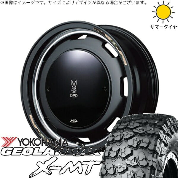 ヨコハマタイヤ ジオランダー M/T G003 7.00R16 ＋ MIDホイール x DOD ウシャリントバリ セミグロスブラック 16インチ 6J -5 5H139.7P サマー・ホイール4本セット。1枚目。