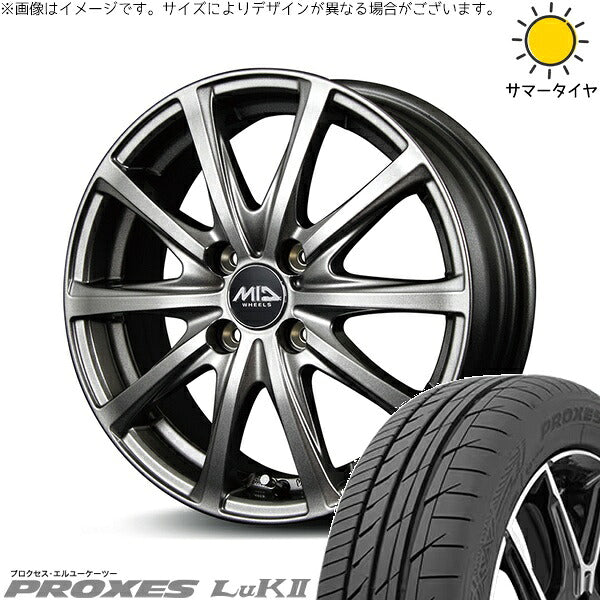 トーヨータイヤ プロクセス LuK2 165/50R16 ＋ MIDホイール V25 メタリックグレー 16インチ 6J +43 4H100P サマー・ホイール4本セット。1枚目。