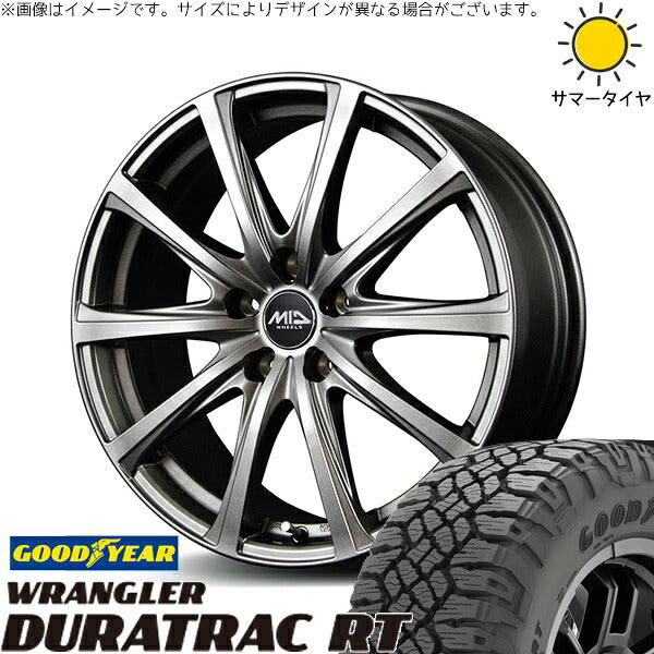 グッドイヤー ラングラー デュラトラック RT 245/65R17 ＋ MIDホイール V25 メタリックグレー 17インチ 7J +38 5H114.3P サマー・ホイール4本セット。1枚目。