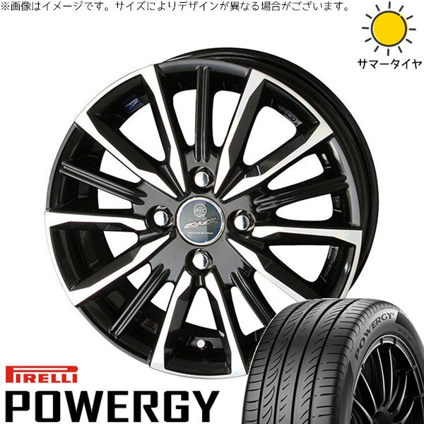 ピレリ パワジー 165/55R15 ＋ スマック ヴァルキリー サファイアブラックポリッシュ 15インチ 5.5J +40 4H100P サマー・ホイール4本セット。1枚目。