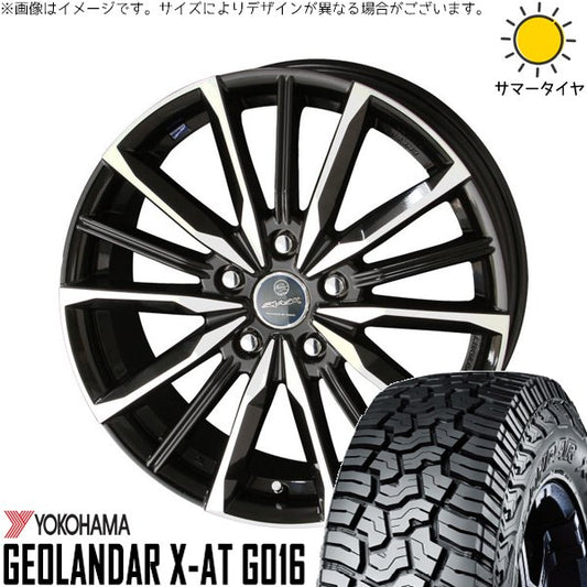 ヨコハマタイヤ ジオランダー X-AT G016 215/70R16 ＋ スマック ヴァルキリー サファイアブラックポリッシュ 16インチ 6.5J +48 5H114.3P サマー・ホイール4本セット。1枚目。