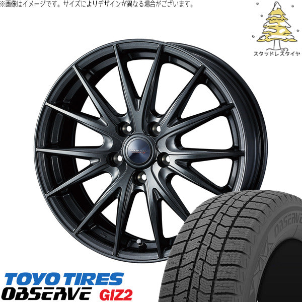 トーヨータイヤ OBSERVE 195/50R19 ＋ ヴェルヴァ スポルト2 ディープメタル2 19インチ 7.5J +38 5H114.3P スタッドレス・ホイール4本セット。1枚目。