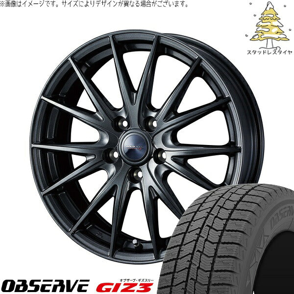 トーヨータイヤ オブザーブ GIZ3 225/50R17 ＋ ヴェルヴァ スポルト2 ディープメタル2 17インチ 7J +53 5H114.3P スタッドレス・ホイール4本セット。1枚目。