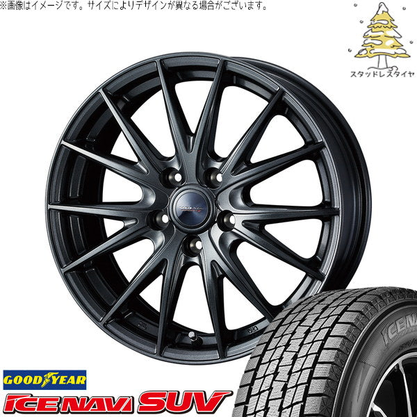 グッドイヤー アイスナビ SUV 225/60R17 ＋ ヴェルヴァ スポルト2 ディープメタル2 17インチ 7J +48 5H114.3P スタッドレス・ホイール4本セット。1枚目。