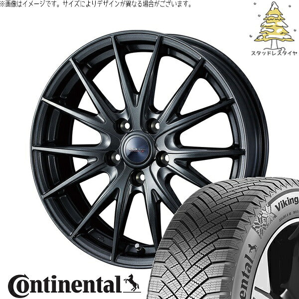 コンチネンタル バイキングコンタクト8 215/45R17 ＋ ヴェルヴァ スポルト2 ディープメタル2 17インチ 7J +40 5H114.3P スタッドレス・ホイール4本セット。1枚目。