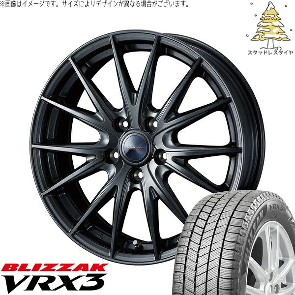 ブリヂストン ブリザック VRX3 225/60R17 ＋ ヴェルヴァ スポルト2 ディープメタル2 17インチ 7J +48 5H100P スタッドレス・ホイール4本セット。1枚目。