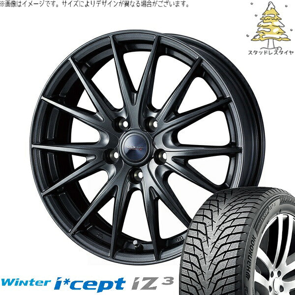 ハンコック ウィンターアイセプト IZ3 W636 225/50R18 ＋ ヴェルヴァ スポルト2 ディープメタル2 18インチ 7.5J +38 5H114.3P スタッドレス・ホイール4本セット。1枚目。