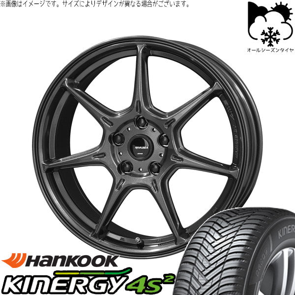 ハンコック キナジー 4S2 H750 225/55R17 ＋ RIVAZZA VEX-7 ガンブラック 17インチ 7.0J +48 5H114.3P オールシーズン・ホイール4本セット。1枚目。