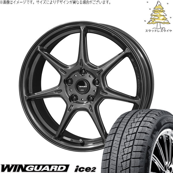 ネクセン ウィンガード アイス2 215/60R17 ＋ RIVAZZA VEX-7 ガンブラック 17インチ 7.0J +53 5H114.3P スタッドレス・ホイール4本セット。1枚目。