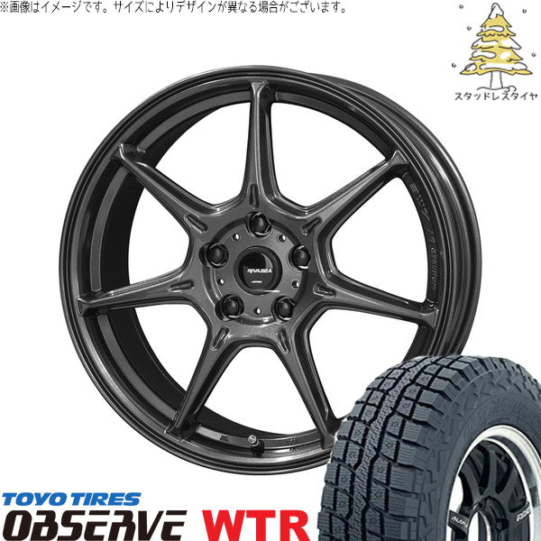 トーヨータイヤ オブザーブ W/T-R 225/70R16 ＋ RIVAZZA VEX-7 ガンブラック 16インチ 6.5J +45 5H114.3P スタッドレス・ホイール4本セット。1枚目。