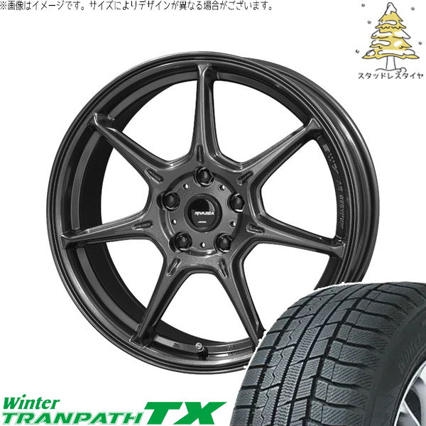 トーヨータイヤ ウィンタートランパス TX 235/50R18 ＋ RIV VEX-7 EVO ガンブラック 18インチ 8.5J +45 5H114.3P スタッドレス・ホイール4本セット。1枚目。