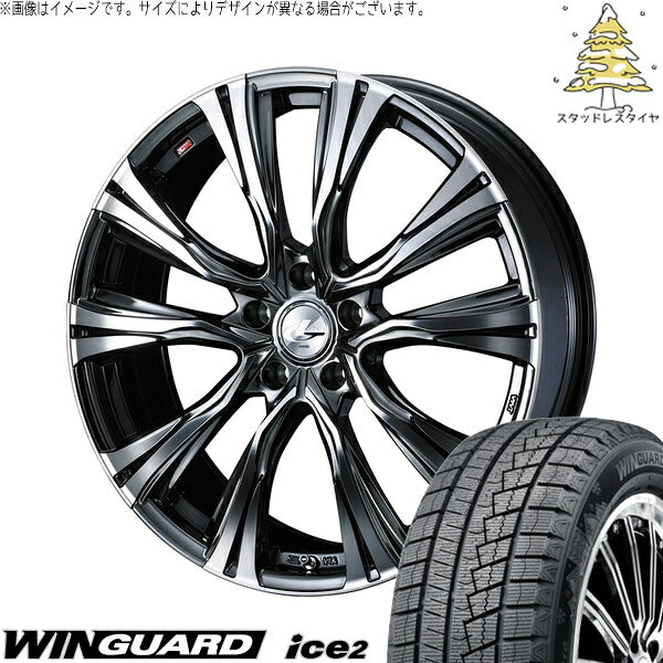 ネクセン ウィンガード アイス2 215/60R17 ＋ レオニス VR ブラックメタルコート/ミラーカット 17インチ 7J +42 5H114.3P スタッドレス・ホイール4本セット。1枚目。