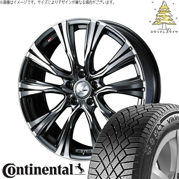 コンチネンタル バイキングコンタクト7 235/60R18 ＋ レオニス VR ブラックメタルコート/ミラーカット 18インチ 8J +42 5H114.3P スタッドレス・ホイール4本セット。1枚目。