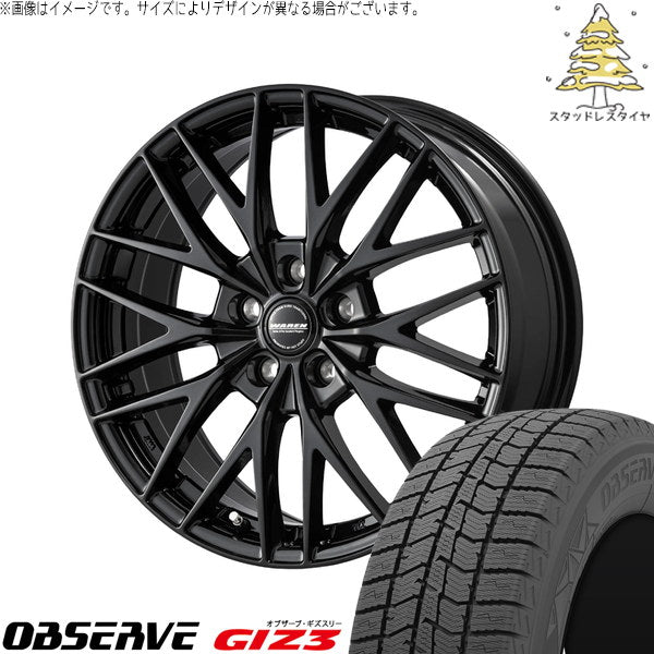 トーヨータイヤ オブザーブ GIZ3 205/55R16 ＋ ヴァーレン W07 メタリックブラック 16インチ 6.5J +38 5H114.3P スタッドレス・ホイール4本セット。1枚目。