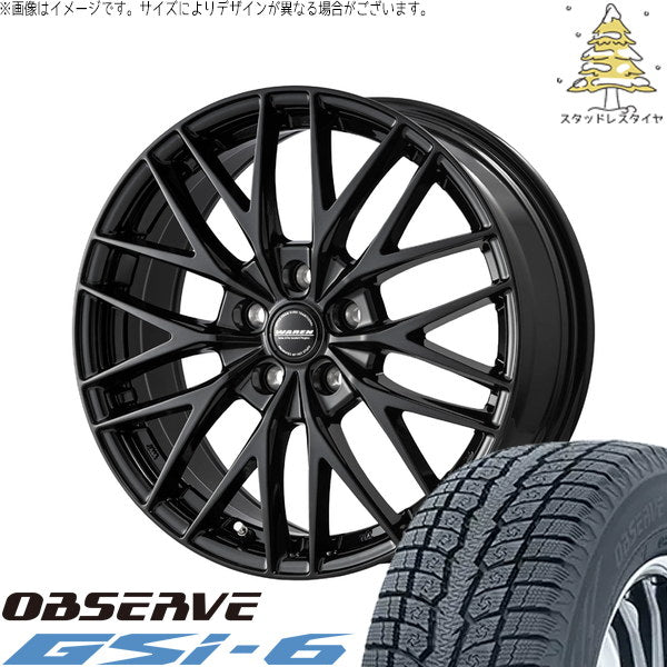 トーヨータイヤ オブザーブ Gsi-6 225/55R19 ＋ ヴァーレン W07 メタリックブラック 19インチ 7.5J +39 5H114.3P スタッドレス・ホイール4本セット。1枚目。