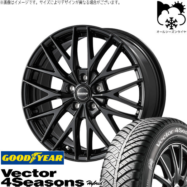 グッドイヤー ベクター4シーズンズ ハイブリッド 215/60R17 ＋ ヴァーレン W07 メタリックブラック 17インチ 7.0J +38 5H114.3P オールシーズン・ホイール4本セット。1枚目。