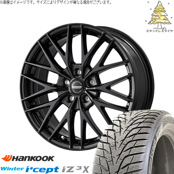 ハンコック ウィンターアイセプト IZ3X W636A 225/60R18 ＋ ヴァーレン W07 メタリックブラック 18インチ 7.5J +48 5H114.3P スタッドレス・ホイール4本セット。1枚目。