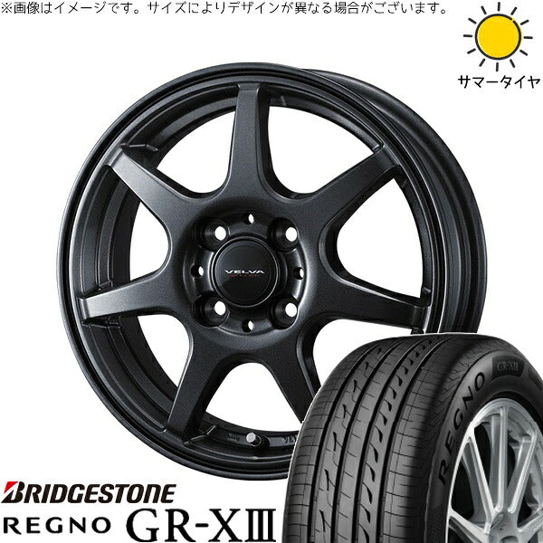 ブリヂストン レグノ GR-X3 185/70R14 ＋ ヴェルヴァ ワンダー ディープメタル 14インチ 5.5J +48 4H100P サマー・ホイール4本セット。1枚目。