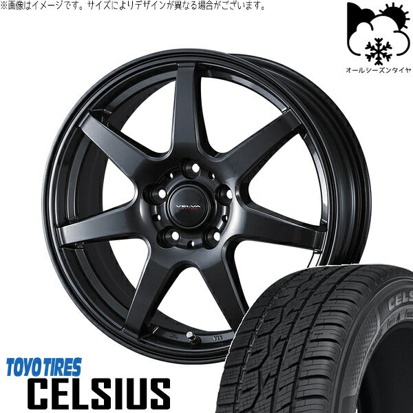 トーヨータイヤ セルシアス 215/65R16 ＋ ヴェルヴァ ワンダー ディープメタル 16インチ 6.5J +47 5H100P オールシーズン・ホイール4本セット。1枚目。