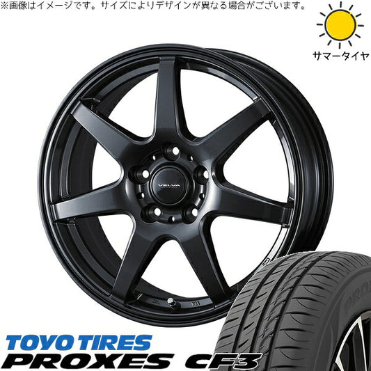 トーヨータイヤ プロクセス CF3 225/40R18 ＋ ヴェルヴァ ワンダー ディープメタル 18インチ 7J +40 5H114.3P サマー・ホイール4本セット。1枚目。