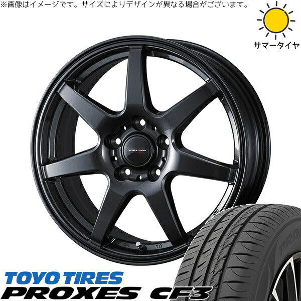 トーヨータイヤ プロクセス CF3 225/40R18 ＋ ヴェルヴァ ワンダー ディープメタル 18インチ 7.5J +55 5H114.3P サマー・ホイール4本セット。1枚目。