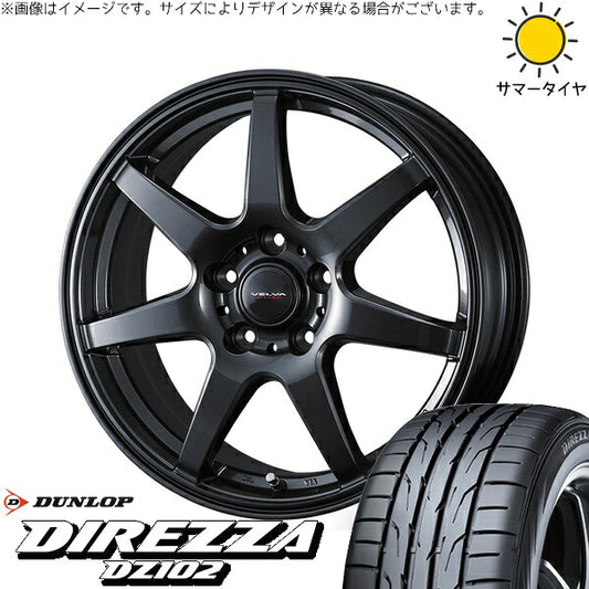 ダンロップ ディレッツァ DZ102 225/45R18 ＋ ヴェルヴァ ワンダー ディープメタル 18インチ 7J +40 5H114.3P サマー・ホイール4本セット。1枚目。