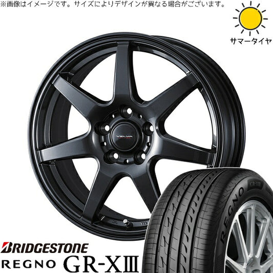 ブリヂストン レグノ GR-X3 225/40R18 ＋ ヴェルヴァ ワンダー ディープメタル 18インチ 7J +40 5H114.3P サマー・ホイール4本セット。1枚目。