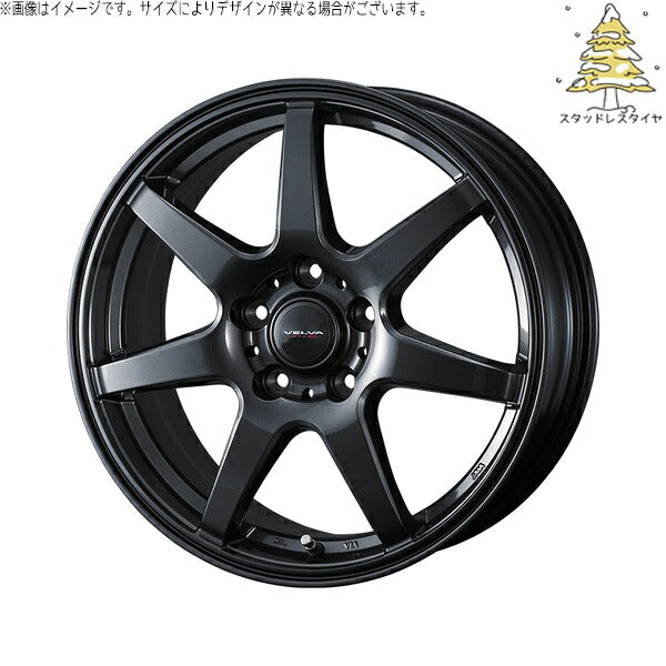 輸入スタッドレスタイヤ（銘柄指定不可） 205/55R17 ＋ ヴェルヴァ ワンダー ディープメタル 17インチ 7.0J +40 5H114.3P ホイール4本セット。1枚目。