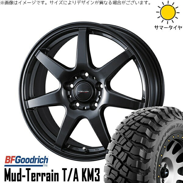 BFグッドリッチ マッドテレーン T/A KM3 245/65R17 ＋ ヴェルヴァ ワンダー ディープメタル 17インチ 7J +39 5H114.3P サマー・ホイール4本セット。1枚目。