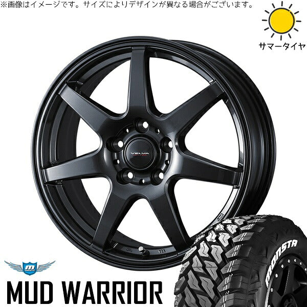 モンスタタイヤ マッドウォーリア 215/70R16 ＋ ヴェルヴァ ワンダー ディープメタル 16インチ 6.5J +47 5H100P サマー・ホイール4本セット。1枚目。