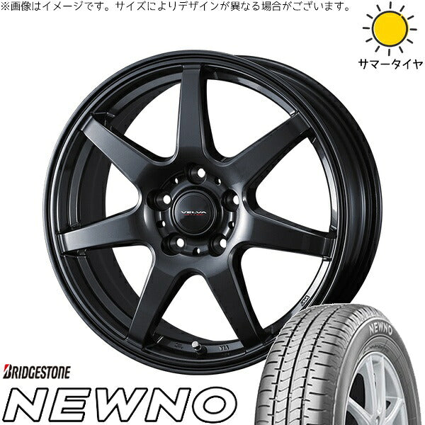 ブリヂストン ニューノ 205/60R16 ＋ ヴェルヴァ ワンダー ディープメタル 16インチ 6.5J +47 5H114.3P サマー・ホイール4本セット。1枚目。