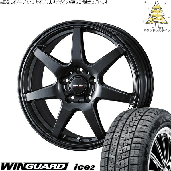 ネクセン ウィンガード アイス2 (WinGUARD ice2) 215/45R17 ＋ ヴェルヴァ ワンダー ディープメタル 17インチ 7.0J +48 5H114.3P スタッドレス・ホイール4本セット。1枚目。