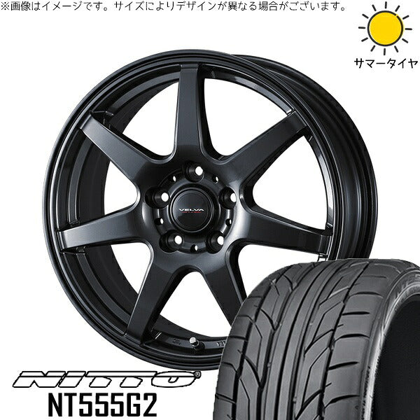 ニットー NT555G2 235/50R18 ＋ ヴェルヴァ ワンダー ディープメタル 18インチ 7.5J +38 5H114.3P サマー・ホイール4本セット。1枚目。