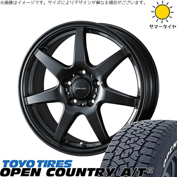 トーヨータイヤ オープンカントリー A/T3 215/60R17 ＋ ヴェルヴァ ワンダー ディープメタル 17インチ 7J +53 5H114.3P サマー・ホイール4本セット。1枚目。