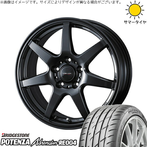 ブリヂストン ポテンザ アドレナリン RE004 205/50R17 ＋ ヴェルヴァ ワンダー ディープメタル 17インチ 7J +53 5H114.3P サマー・ホイール4本セット。1枚目。