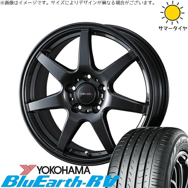 ヨコハマタイヤ ブルーアース RV03 215/60R16 ＋ ヴェルヴァ ワンダー ディープメタル 16インチ 6.5J +53 5H114.3P サマー・ホイール4本セット。1枚目。