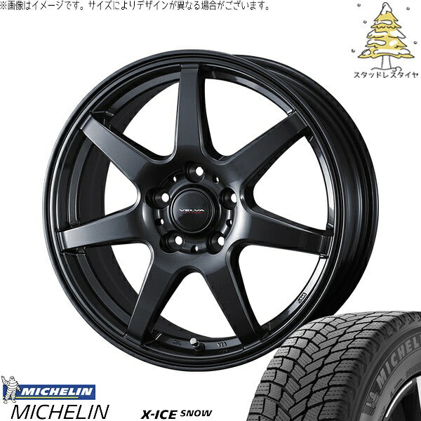 ミシュラン エックスアイス スノー (X-ICE SNOW) 235/55R19 ＋ ヴェルヴァ ワンダー ディープメタル 19インチ 7.0J +40 5H114.3P スタッドレス・ホイール4本セット。1枚目。