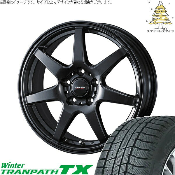 トーヨータイヤ ウィンタートランパス TX 235/55R18 ＋ ヴェルヴァ ワンダー ディープメタル 18インチ 8J +45 5H114.3P スタッドレス・ホイール4本セット。1枚目。
