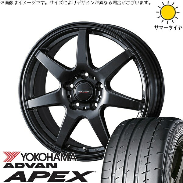 ヨコハマタイヤ アドバン APEX V601 225/45R19 ＋ ヴェルヴァ ワンダー ディープメタル 19インチ 7J +40 5H114.3P サマー・ホイール4本セット。1枚目。