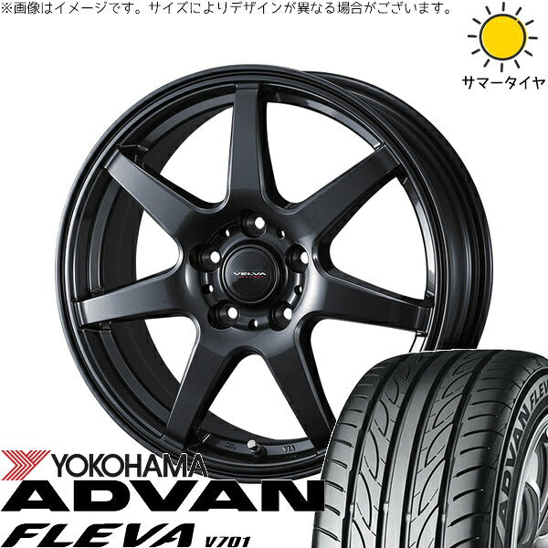 ヨコハマタイヤ アドバン フレバ V701 215/40R18 ＋ ヴェルヴァ ワンダー ディープメタル 18インチ 8J +45 5H114.3P サマー・ホイール4本セット。1枚目。