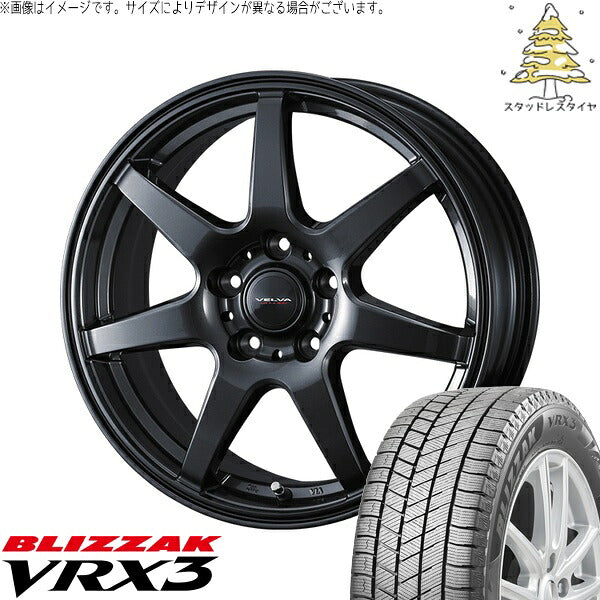ブリヂストン ブリザック VRX3 (BLIZZAK VRX3) 205/60R16 ＋ ヴェルヴァ ワンダー ディープメタル 16インチ 6.5J +53 5H114.3P スタッドレス・ホイール4本セット。1枚目。