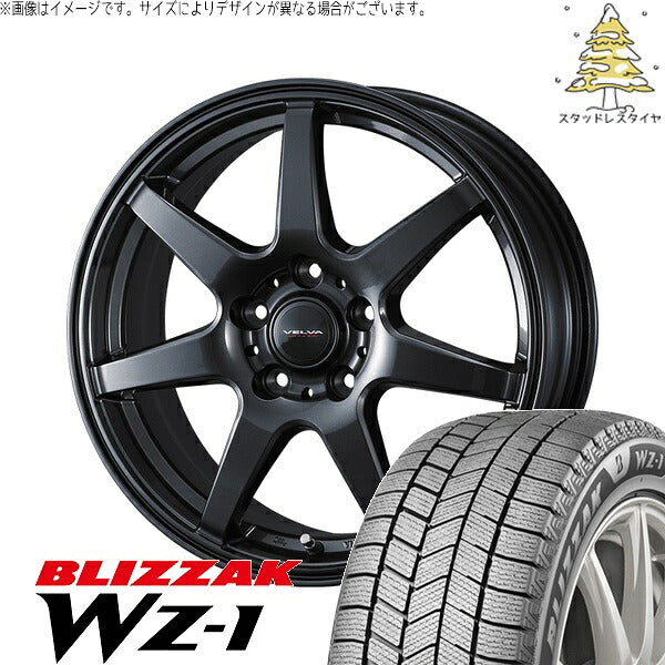ブリヂストン ブリザック WZ-1 (BLIZZAK WZ-1) 205/65R16 ＋ ヴェルヴァ ワンダー ディープメタル 16インチ 6.5J +47 5H114.3P スタッドレス・ホイール4本セット。1枚目。