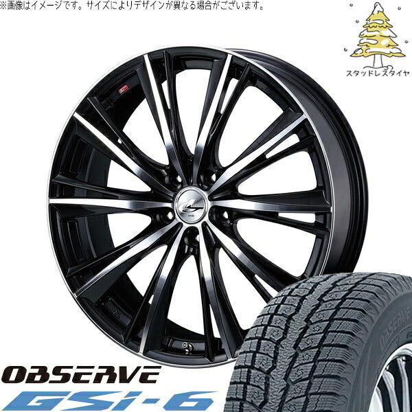 トーヨータイヤ オブザーブ Gsi-6 235/65R17 ＋ レオニス WX ブラックミラーカット 17インチ 7J +42 5H114.3P スタッドレス・ホイール4本セット。1枚目。