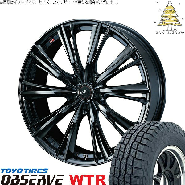 トーヨータイヤ オブザーブ W/T-R 245/65R17 ＋ レオニス WX ブラックメタルコート1 17インチ 7J +42 5H114.3P スタッドレス・ホイール4本セット。1枚目。