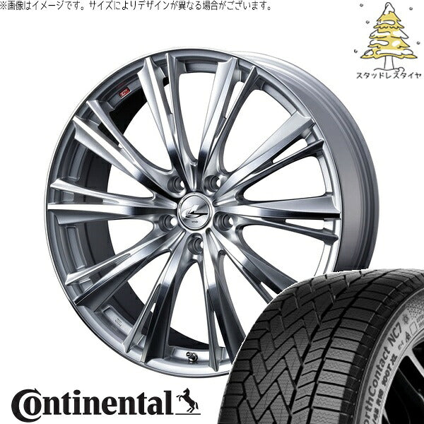 コンチネンタル ノースコンタクト NC7 185/65R15 ＋ レオニス WX ハイパーシルバー/ミラーカット 15インチ 6J +45 5H100P スタッドレス・ホイール4本セット。1枚目。