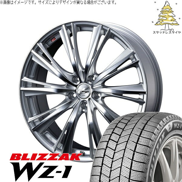 ブリヂストン ブリザック WZ-1 215/60R16 ＋ レオニス WX ハイパーシルバー/ミラーカット 16インチ 6.5J +52 5H114.3P スタッドレス・ホイール4本セット。1枚目。