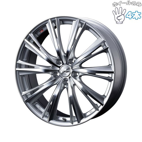 15インチ アルミホイール 5穴114.3 | ウェッズ レオニス WX ハイパーシルバー/ミラーカット 6J 4本