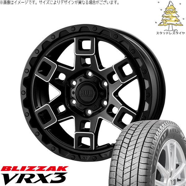 ブリヂストン ブリザック VRX3 265/60R18 ＋ マットバーン XR-450T グロスブラックマシニング(GBK/M) 18インチ 8.5J +25 6H139.7P スタッドレス・ホイール4本セット。1枚目。