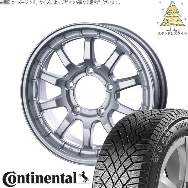 コンチネンタル バイキングコンタクト7 215/70R16 ＋ X-FIELD α シルバー 16インチ 5.5J +20 5H139.7P スタッドレス・ホイール4本セット。1枚目。